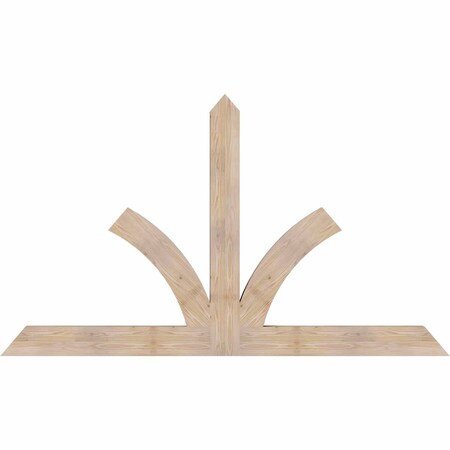 Ekena Millwork Richland Smooth Timber Gable Bracket, Douglas Fir, 84"W x 49"H x 3 1/2"D x 5 1/2"F, 14/12 Pitch GBW084X49X0406RIC00SDF